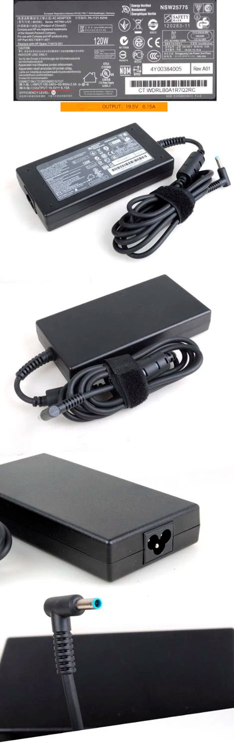 Original 19.5V 6.15A 120W FOR HP laptop power AC adapter charger ENVY 15 17 TPN-Q173 OMEN 15 732811-002 710415-001HSTNN-CA25