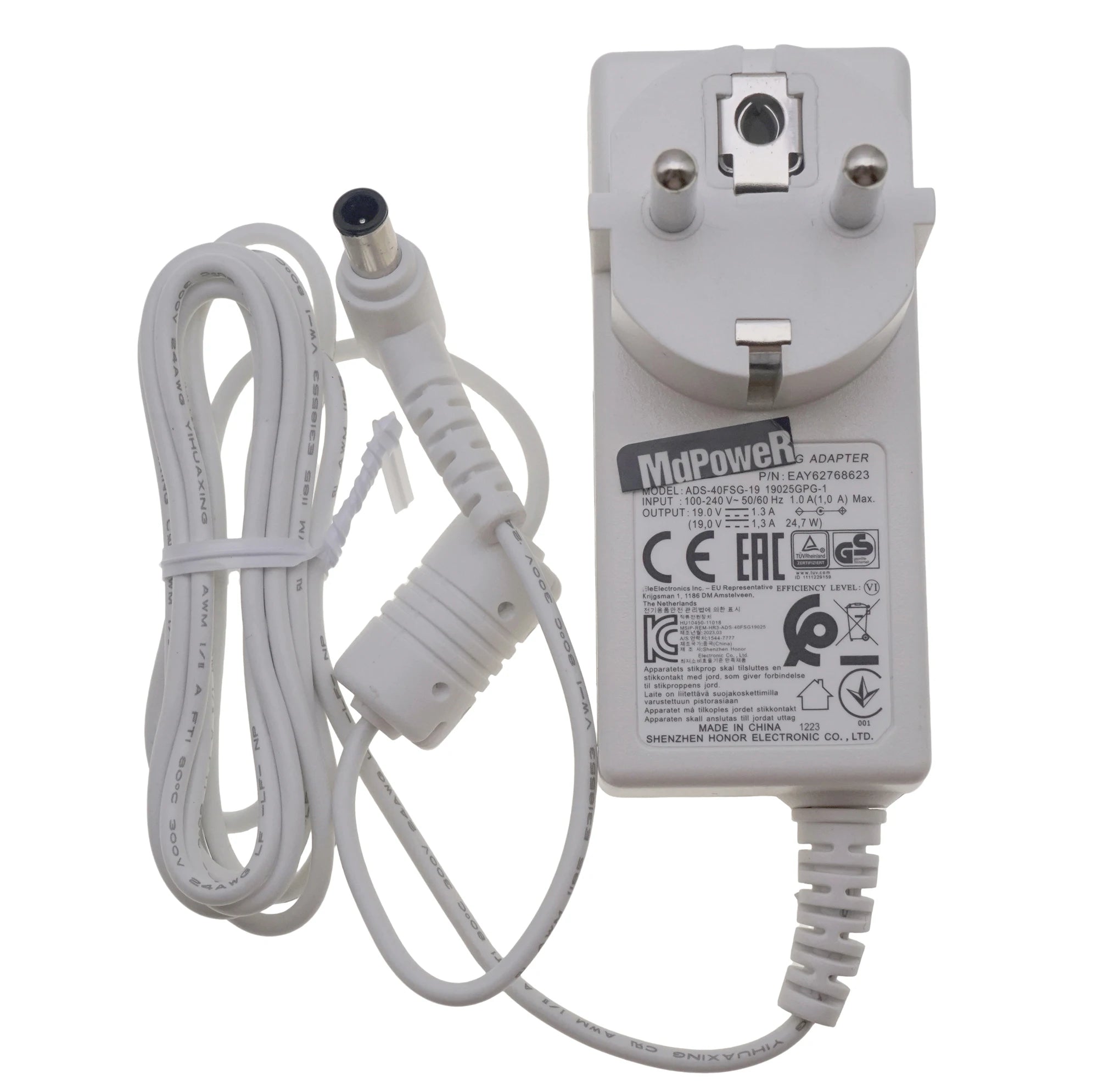 WHITE 19V 1.3A AC Adapter Charger LCAP26-E For LG LCD Monitor 24MP47H ADS-40FSG-19 ADS-25FSF-19 19025GPG-1 PSU LCAP26-A EU Plug