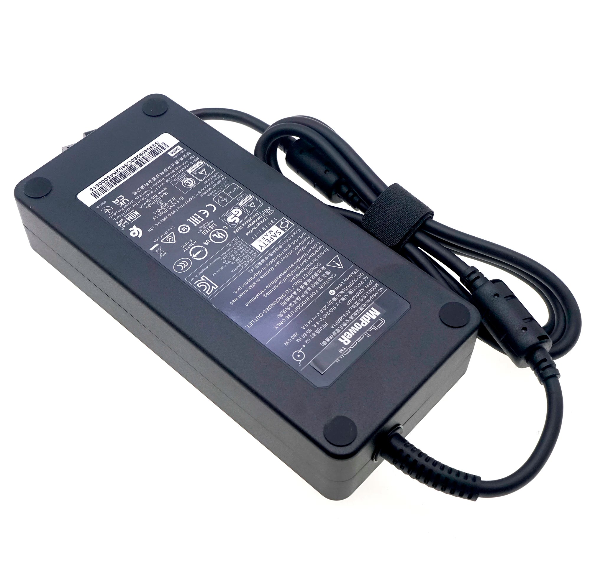 Replacement Chicony 20V 14A 280W AC Power Supply Adapter For MSI GF76 Raider 10UH GE66 GP66 Laptop Charger A18-280P1A A280A005P