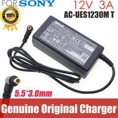 Genuine AC-UES1230M T 12V 3A AC Adapter Charger for Sony FDR-AX1E EVI-D70P EVI-D100P mcx-500 BRC-H800 Power Supply CECH-ZAC3J