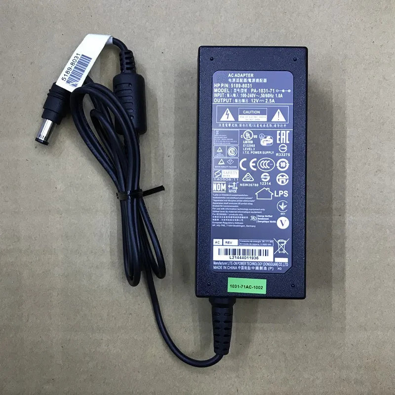 Genuine 12V 2.5A 30W PA-1031-71 5066-5567 AC Adapter Charger 5189-8031 For HP Monitor Power Supply