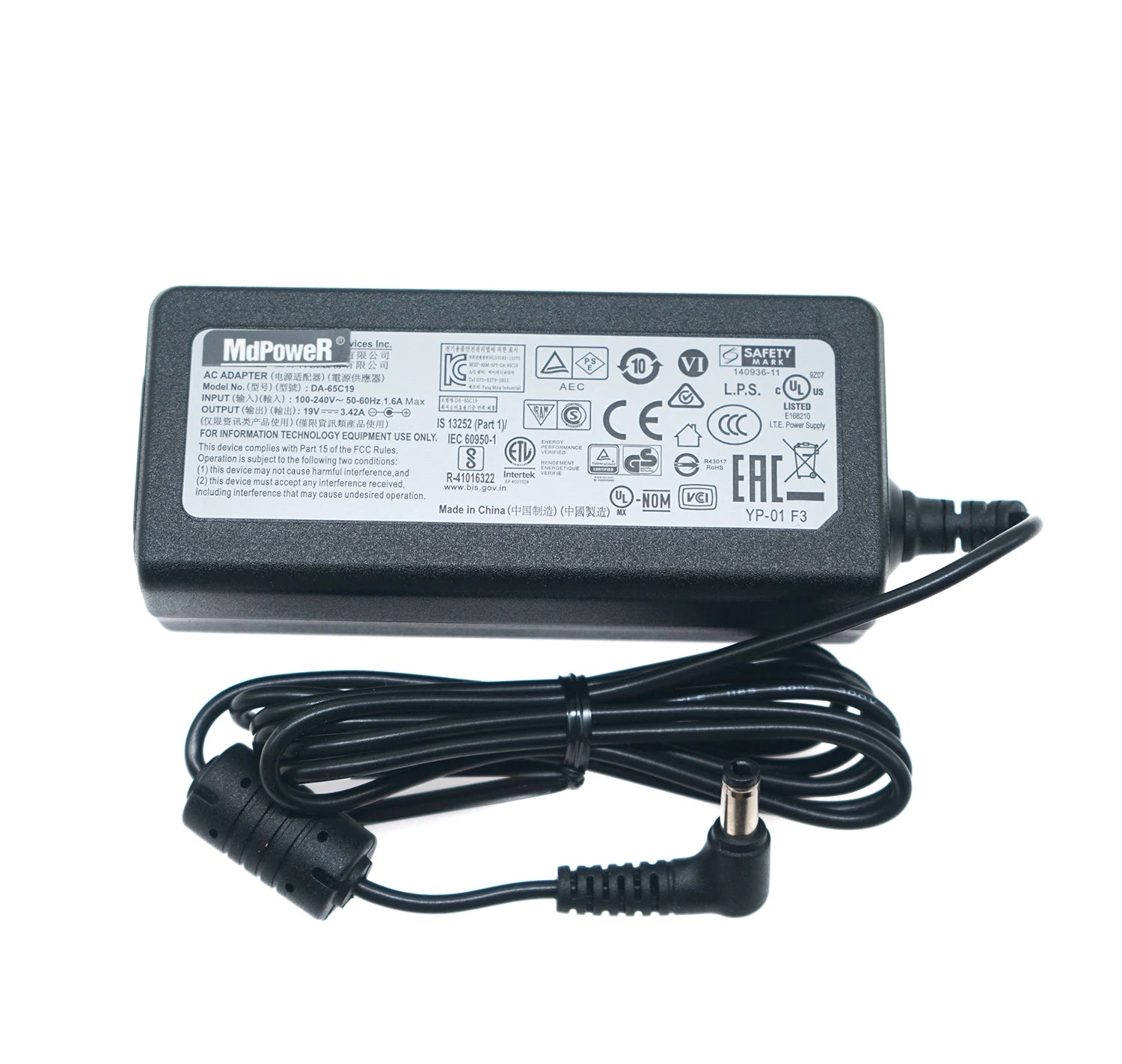 Original APD 19V 3.42A 65W AC Adapter DA-65C19 DA-65A19 NB-65B19 Charger For DELL 5010 7020 NUC 7ICJYH Laptop Power Supply