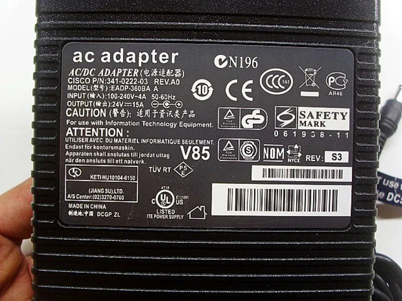 Original AC DC Adapter 24V 15A 360W 5.5x2.5mm Fit 24V 10A EADP-360AB B EADP-360BA A LED LCD Monitor Power Supply