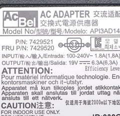 Genuine Acbel API3AD14 19V 6.3A AC Adapter 44V0997 44V0998 for IBM 4838 330 TOUCH SCREEN CASH REGISTER 4hole 4PIN Power Supply