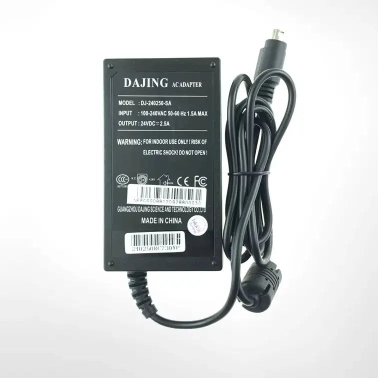Genuine Dajing DJ-240250-SA AC Adapter 24V 2.5A  60W Printer Power Supply Charger for ADP-60D24  DJ-U48S-24 ADP-60E4 DJ-U60S-24
