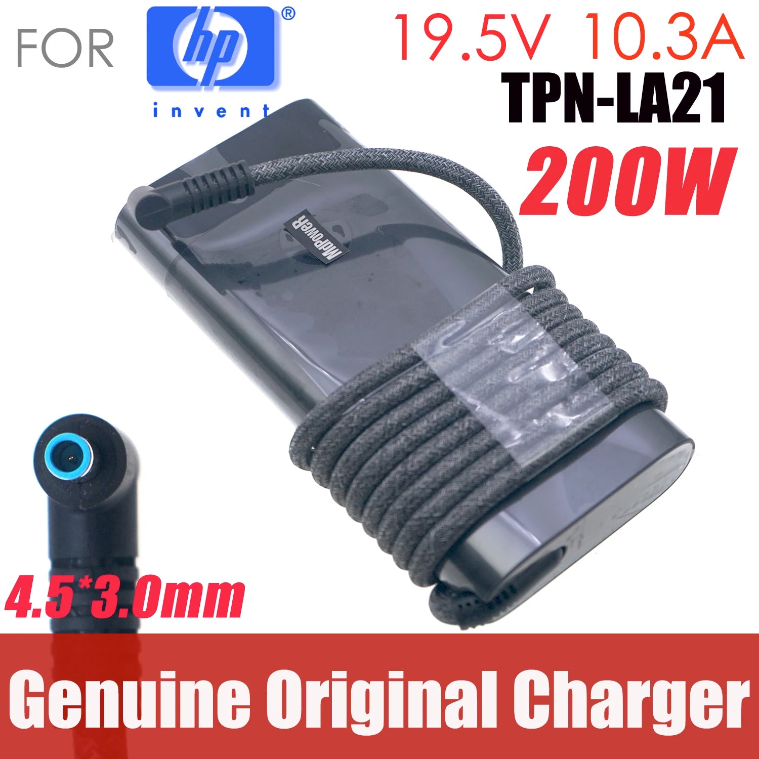 Genuine 19.5V 10.3A 200W AC Adapter TPN-DA21 TPN-LA21 TPN-DA23 TPN-CA23 Charger For HP GAMING OMEN ZBOOK 15 17 Power Supply