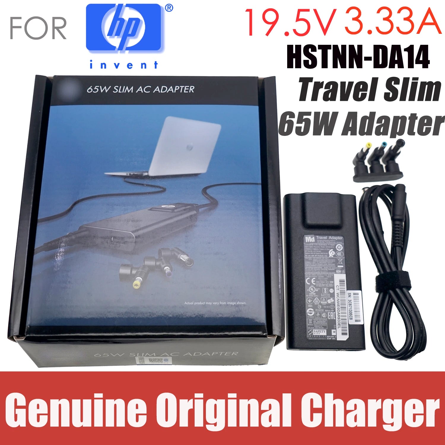 Original HSTNN-DA14 19.5V 3.33A 5V 1A Slim Travel AC adapter For HP 67776-003 693716-001 710412-001 753559-001 TouchSmart 14