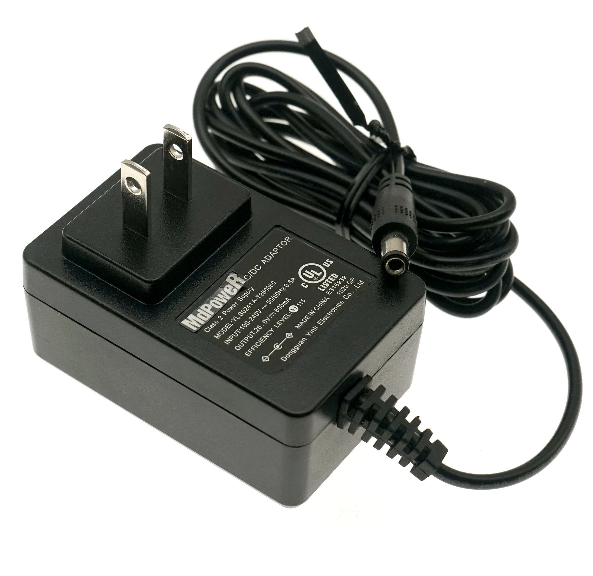 Genuine AC Adapter Charger For Tineco Vauccm Power Supply 26V 600mA 800mA 0.6A 0.8A YLS0241A-T260080 YLS0241A-T260060 US plug