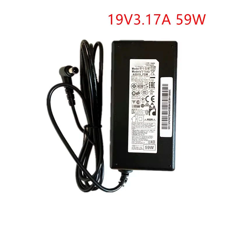 Genuine 19V 3.17A 60W 6.5X4.4mm UE32J4000 A5919_FSM AC Adapter Power Supply For Samsung TV MONITOR UE32J4500 UE32J4510 Charger