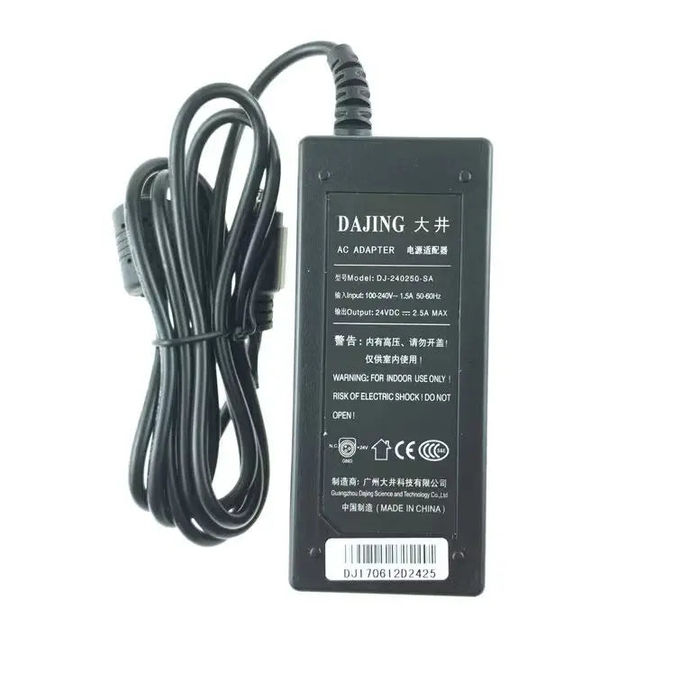 Genuine Dajing DJ-240250-SA AC Adapter 24V 2.5A  60W Printer Power Supply Charger for ADP-60D24  DJ-U48S-24 ADP-60E4 DJ-U60S-24