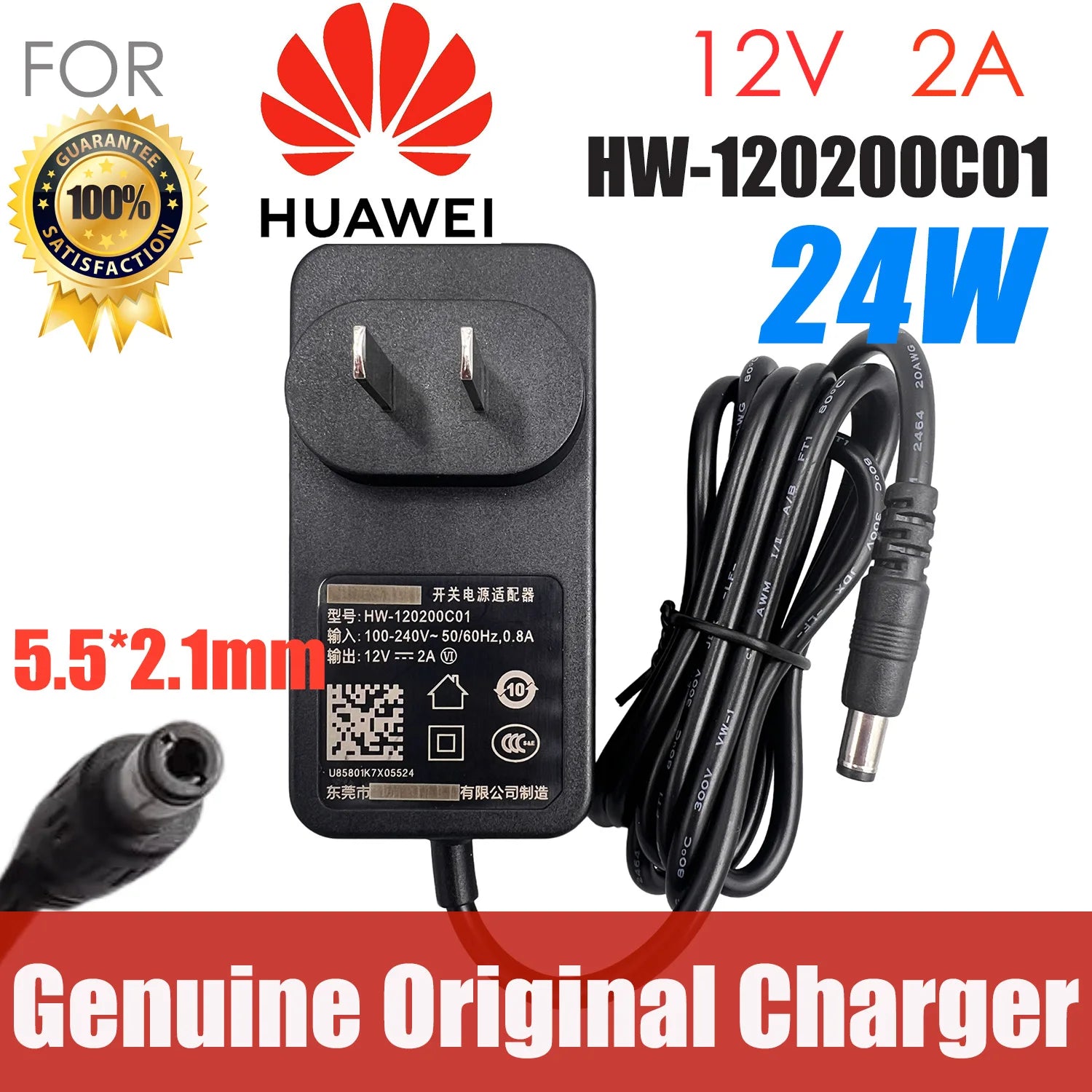 Genuine 12V 2A HW-120200C01 24W AC Adapter Charger For HUAWEI CPE LTE Router B593 B315 B890 E5186 B525 B715 B612 Power Supply