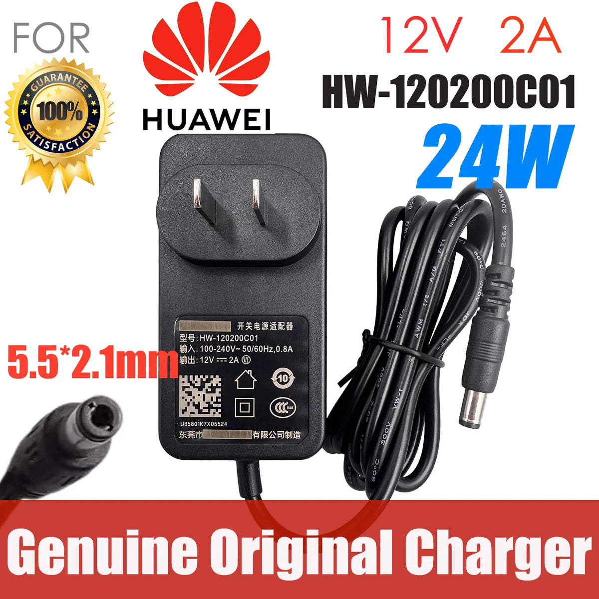 Genuine 12V 2A HW-120200C01 24W AC Adapter Charger For HUAWEI CPE LTE Router B593 B315 B890 E5186 B525 B715 B612 Power Supply