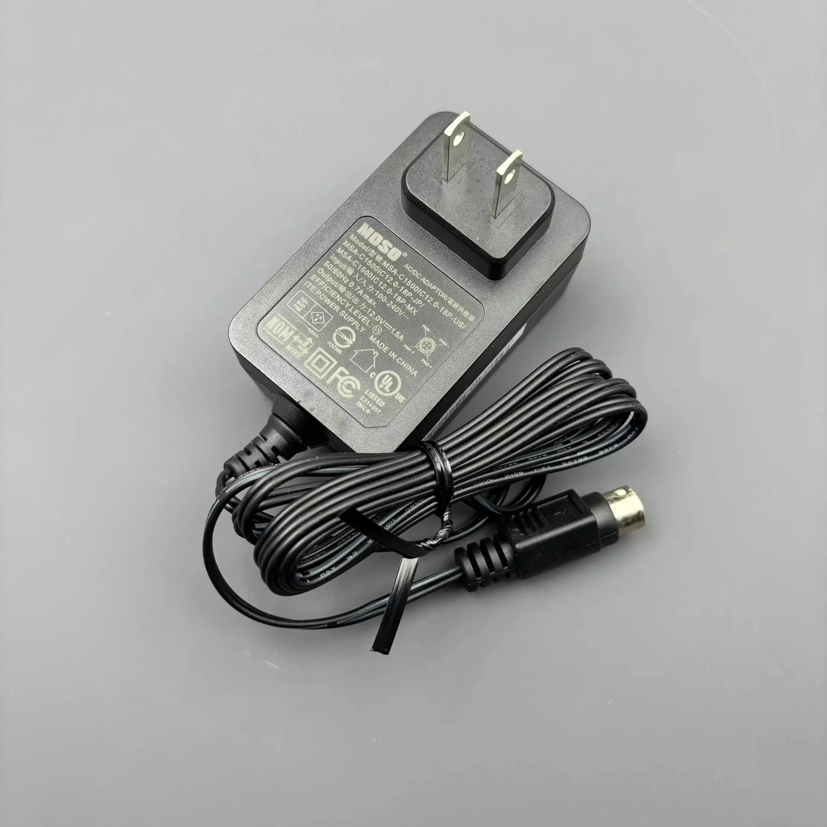 Original MOSO MSA-C1500IC12.0-18P-US JP DE EU AU MX 12V 1.5A 18W 4-PIN AC Adapter  Charger For Hikvision Power Supply US Plug