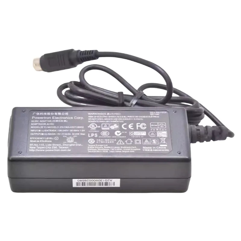 Genuine Powertron Electronics Corp. 5V 6.5A 32.5W Y5T3Y AC/DC Adapter Charger for Dell D3000 USB 3.0 DUAL VIDEO DOCKING STATION