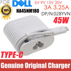 Genuine HA45NM180 45W GAN 20V 2.25A TYPE-C USB-C Laptop AC Adapter Charger For DELL LATITUDE 7275 VENUE 8 PRO 5855 Power Supply