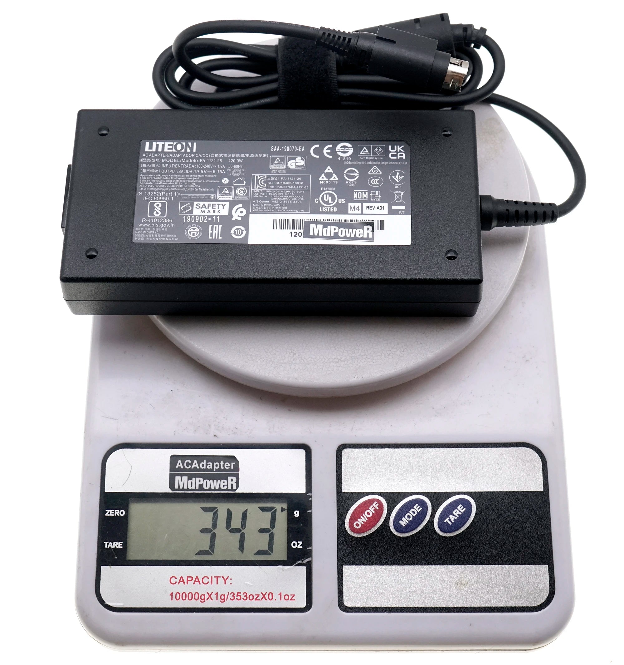 Genuine LITEON PA-1121-26 19.5V 6.15A 120W AC Adapter Charger Power Supply 4 Pin Plug