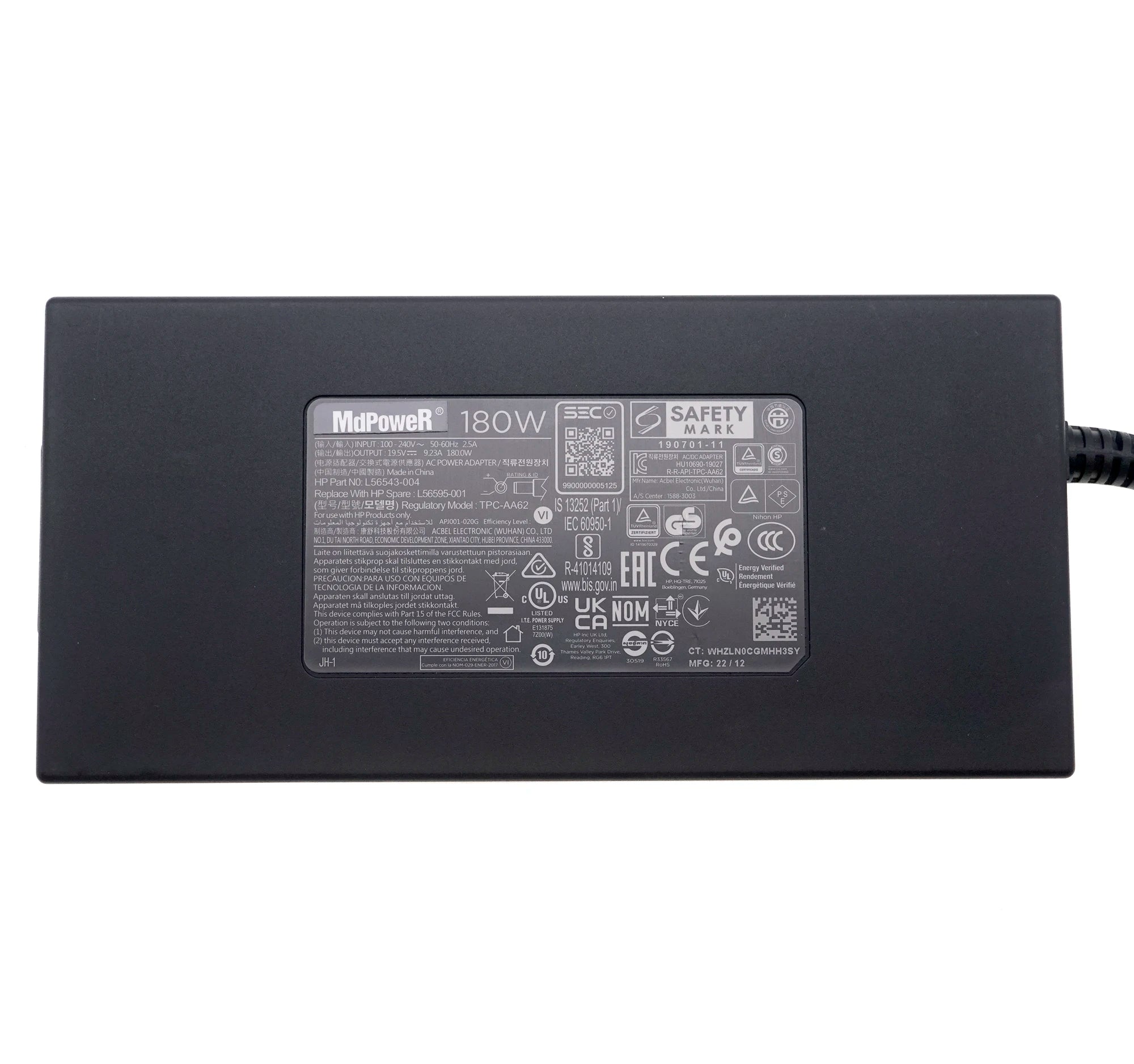 Genuine 180W 19.5V 9.23A Monitor Laptop AC Adapter Power Charger for HP ELITEDESK 800 G1 TPC-AA501 901571-004 681059-001