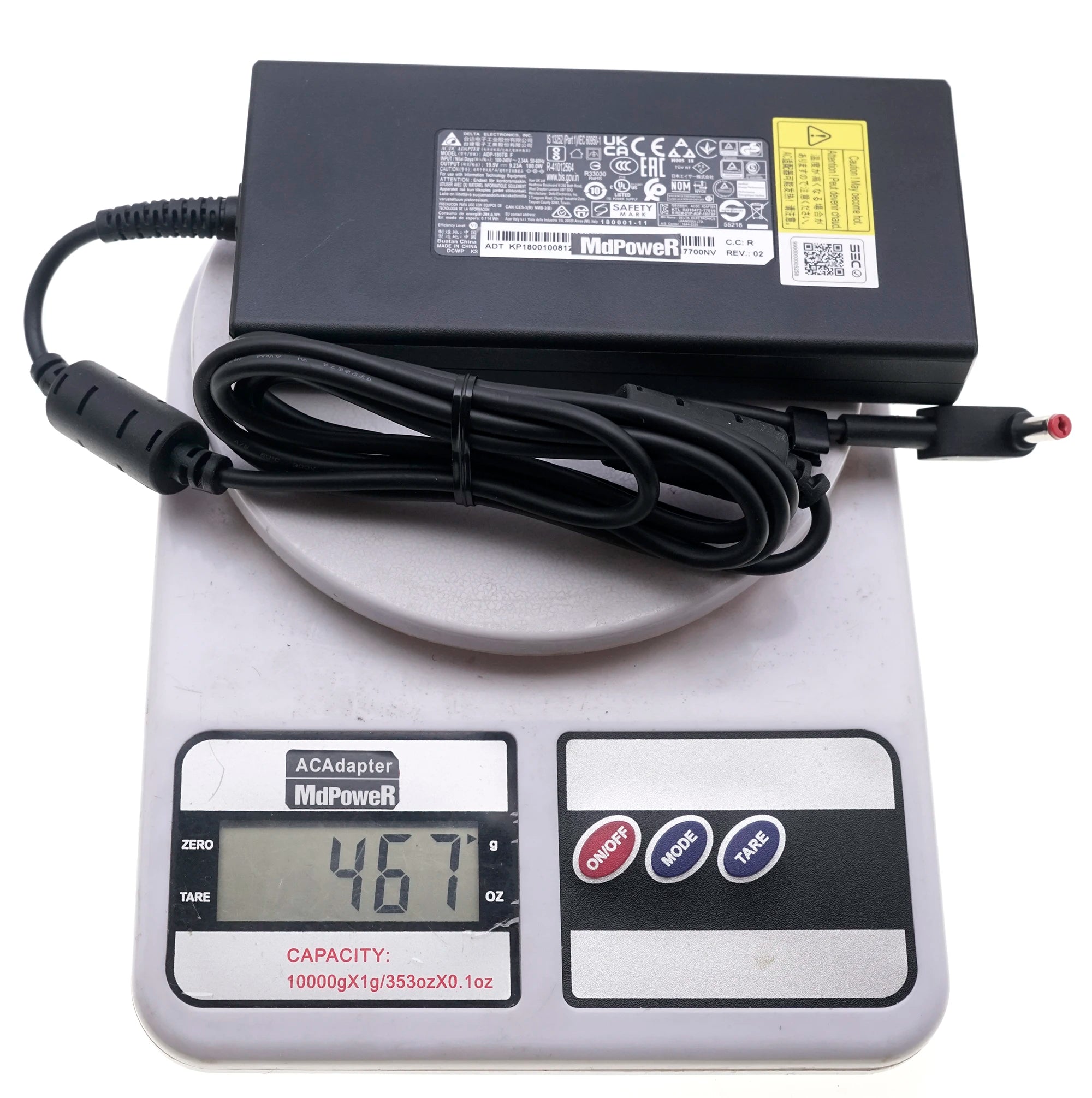 Original Delta 19.5V 9.23A 180W 5.5*1.7mm AC Adapter ADP-180TB F For Acer Predator Triton 500 PT515-51 PT515-51-7746 Genuine