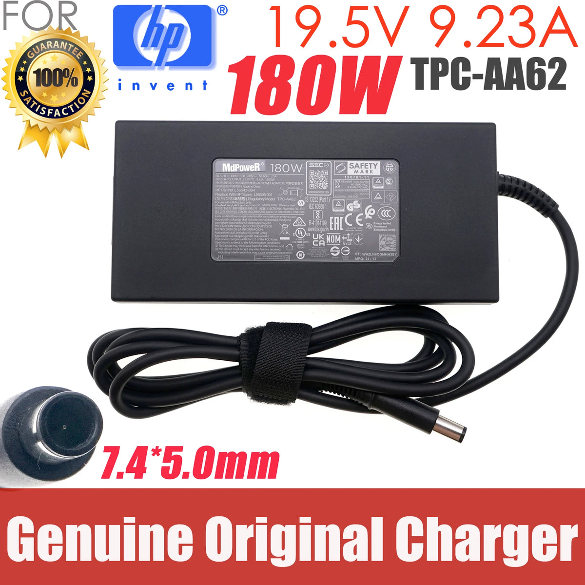 Original TPC-AA62 180W 19.5V 9.23A Laptop AC Adapter L56595-001 For HP Elitek 800 G1 Pavilion 23 All-in-one Touch Power Charger