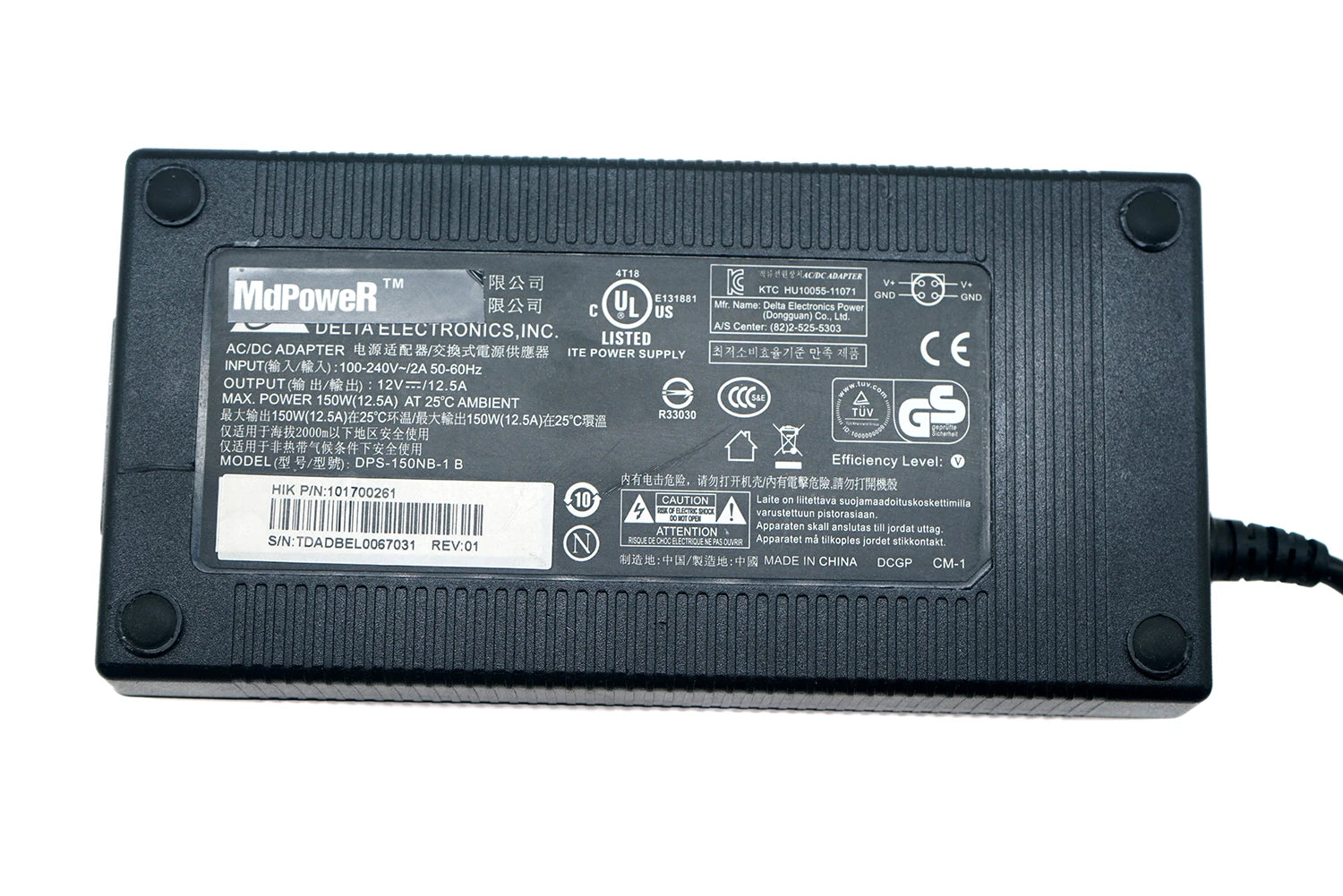 Genuine AC/DC Adapter Delta Electronics 12V 12.5A 150W 4PIN DPS-150AB-15 DPS-150NB-1 B For Hkvision Power Supply