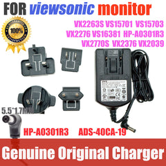 Original DVE 19V 1.58A FOR viewsonic LCD monitor AC adapter Power supply 19030E VS14886 VX2770S VX2253MH VS14880  ADS-40SG-19-3