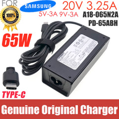Genuine A18-065N2A 20V 3.25A A065RP06Q AC Adapter PD-65ABH Charger for Samsung NT950SBE NT930SBE NP930MBE NP930SBENP750QUB-K01US