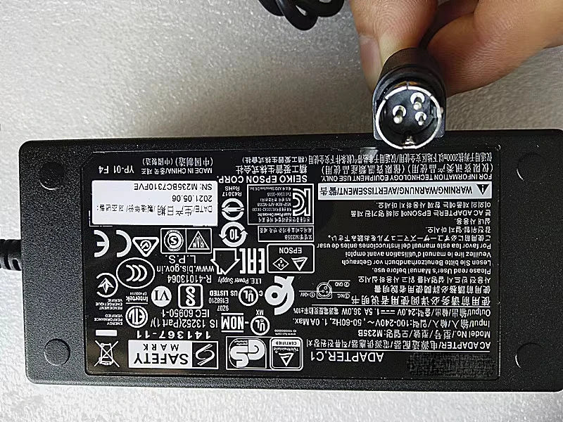 Original M235A AC Adapter 24V 1.5A 36W Charger For EPSON TM-U220 TM-U288 TM-T88II TM-88III Printer Power Supply HDAD36W101 M235B