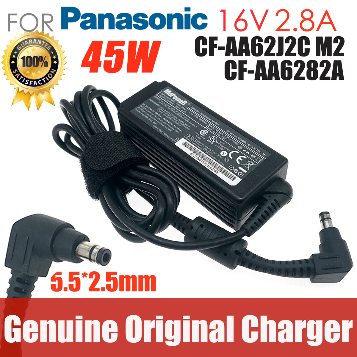 Genuine CF-AA62J2C CF-AA62U2F M2 16V 2.8A 45W Power Adapter for Panasonic CF-XZ CF-AX1 AX2 AX3 MX3 MX4 MX5 XZ6 /SZ6/RZ4/MX5/SV7