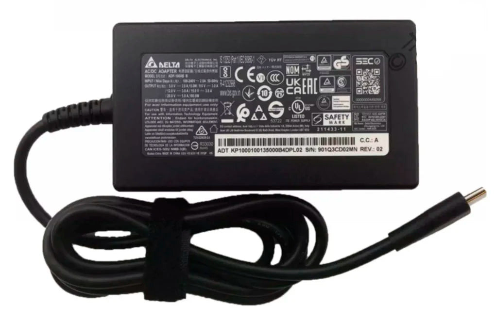 Genuine DELTA ADP-100XB B 20V 5A 100W USB-C TYPE-C AC Adapter For ACER Laptop Power Supply Charger Original