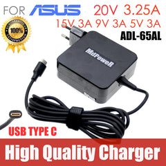 For Asus 20V 3.25A 15V 3A 9V 3A 12V 3A 5V 2A type C Laptop AC Adapter Charger zenbook3 B9440U B9440UA UX390