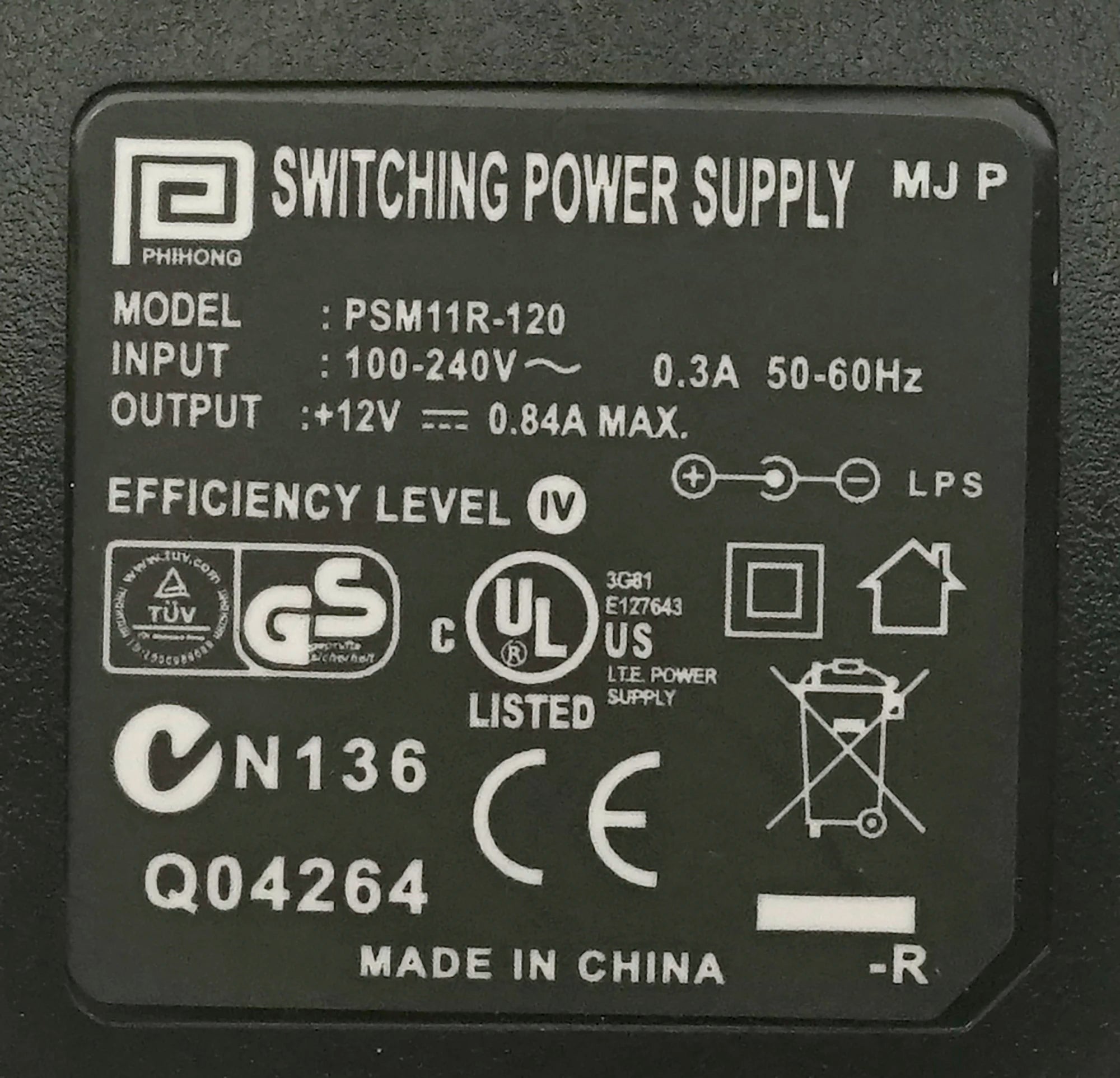 Original Phihong PSM11R-120 12V 0.84A Switching Power Supply AC Adapter for Mettler Electronic Scale Charger Genuine