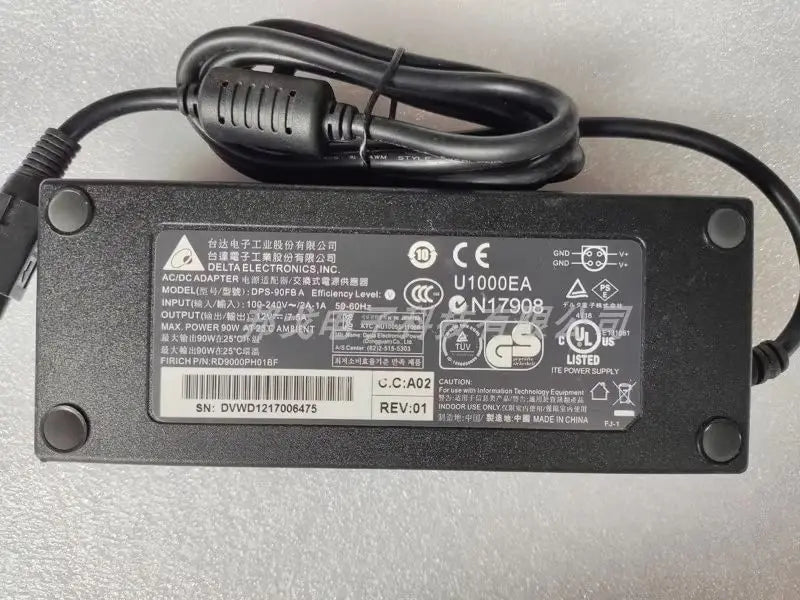 Genuine Delta 90W AC Adapter POS Power Supply for FEC MP-3435 Z21400E-A2 DPS-90FBA DPS-90AB-5 Power Charger 12V 7.5A 4PIN