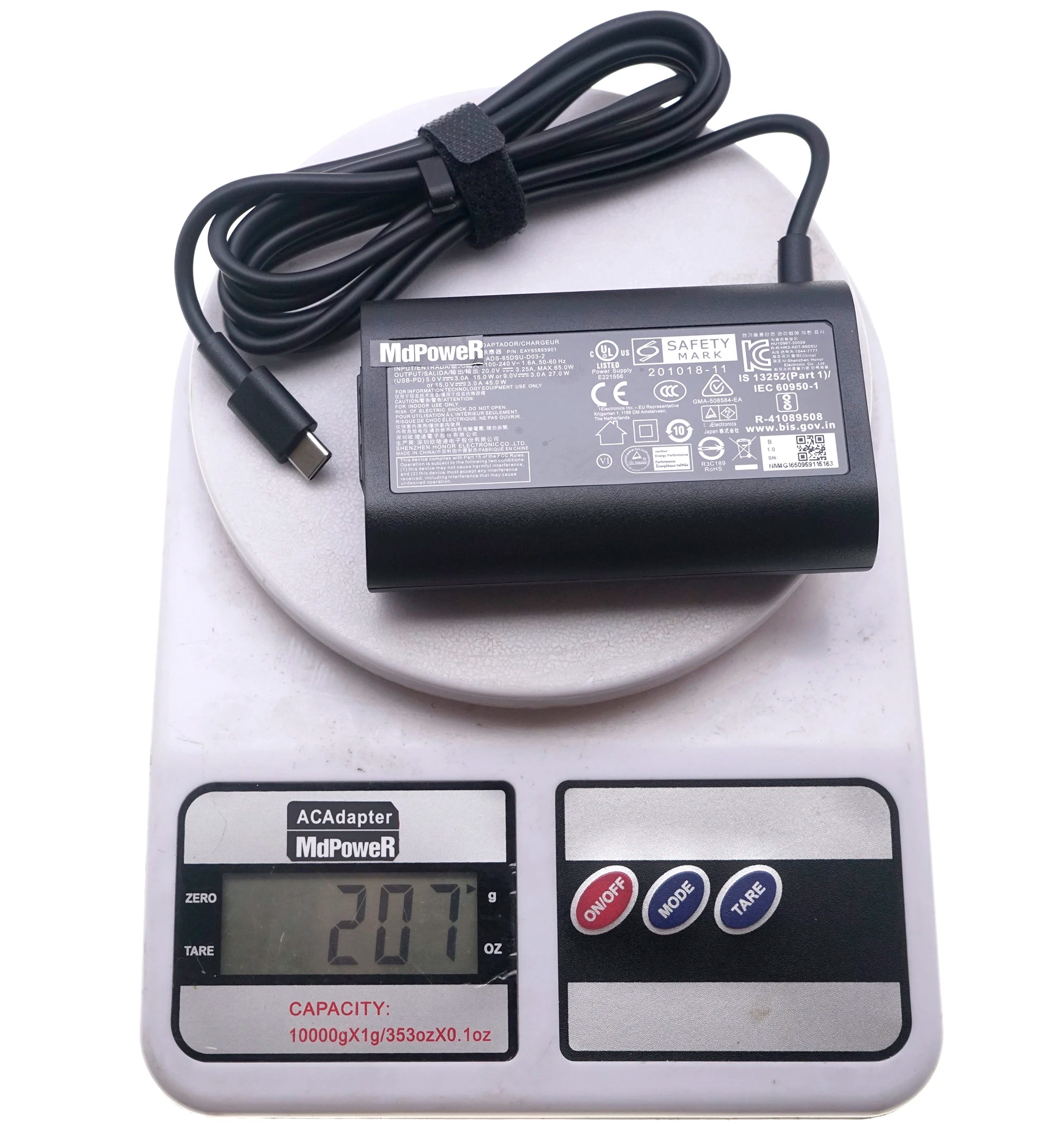 Genuine 65W USB Type C 20V 3.25A AC Adapter Power Charger For LG gram 17Z90Q 16Z95PD 17Z90P-K.ADC9U1 EAY65895901 EAD62565305