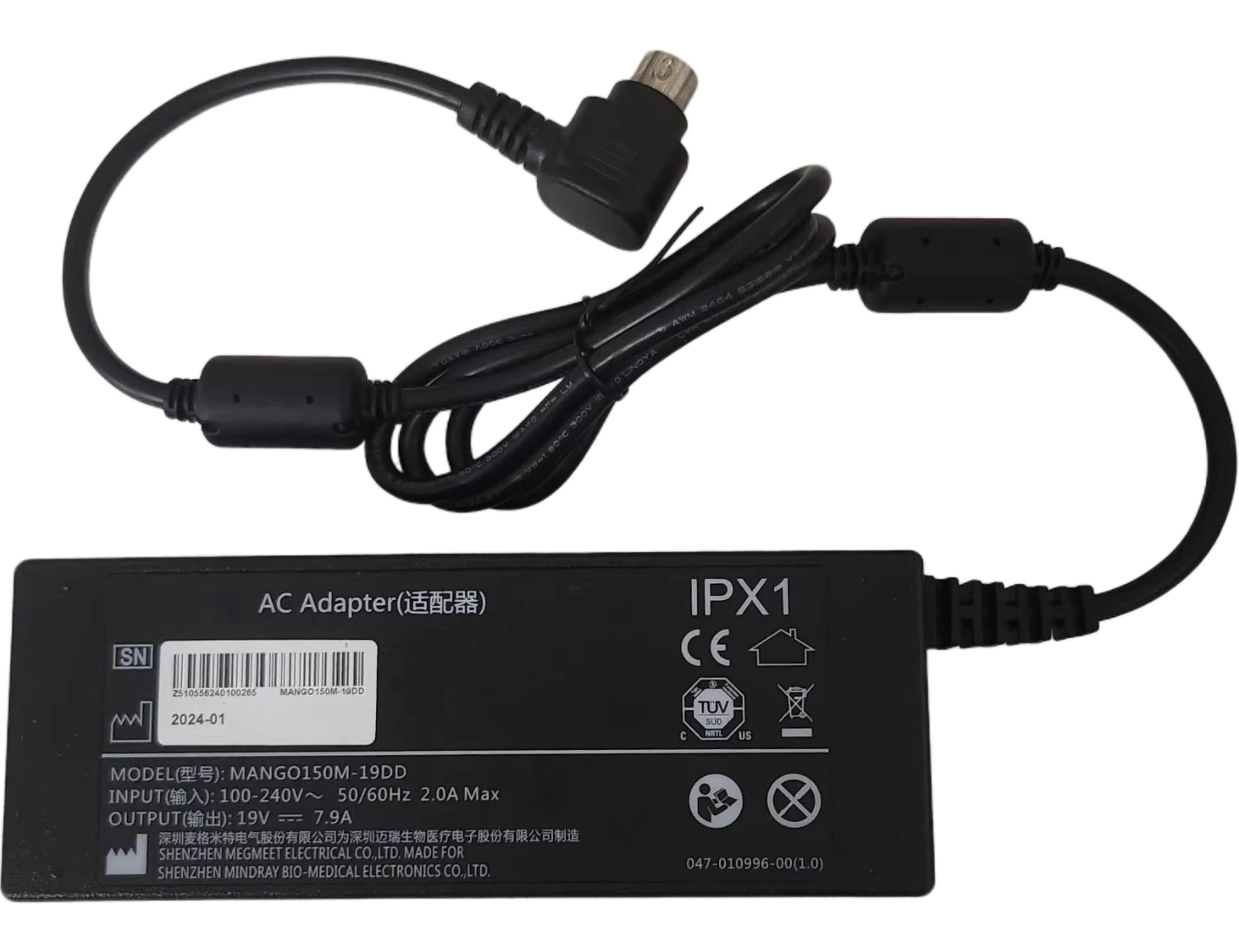 Used Genuine MANGO150M-19DD 19V 7.9A 150W 8PIN MANGO150M-19DM AC Adapter Charger For Mindray M9 TE7 TE8 MEDICAL Power Supply