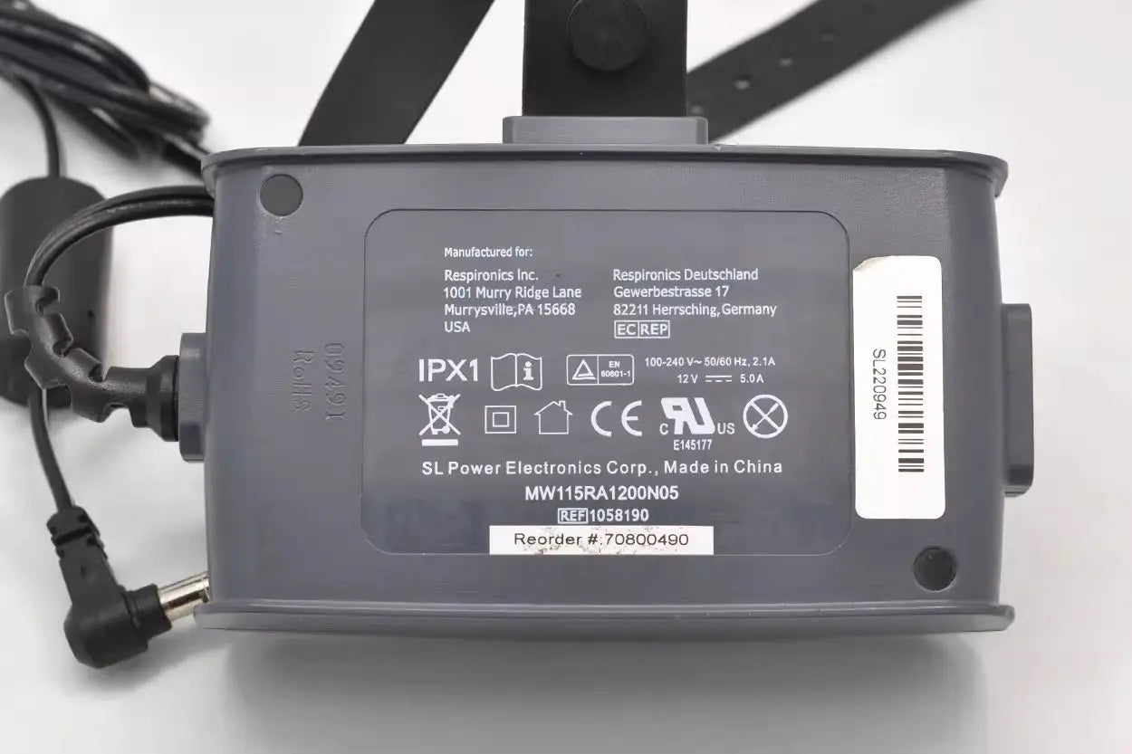 Genuine RESPIRONICS 60W AC Adapter MW115RA1200N05 1058190 12V 5A  5.5x2.5mm Charger For PHILIPS  557P 757P IPX1 Power Supply