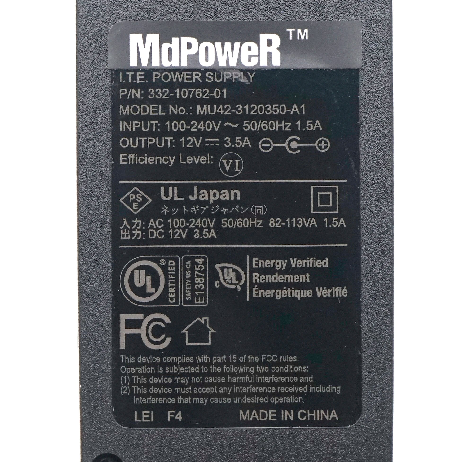 Genuine 12V 3.5A MU42-3120350-A1 332-10762-01 AC Adapter Charger For Netgear Router LCD Monitor CCTV CAMERA Power Supply 5.5*2.1