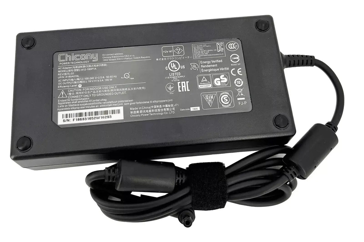 Chicony A12-180P1A 19V 9.5A 180W AC Adapter Charger For MSI MS-9A34 MS-1761 MS-16F2 Laptop Power Supply A180A002L A180A004L
