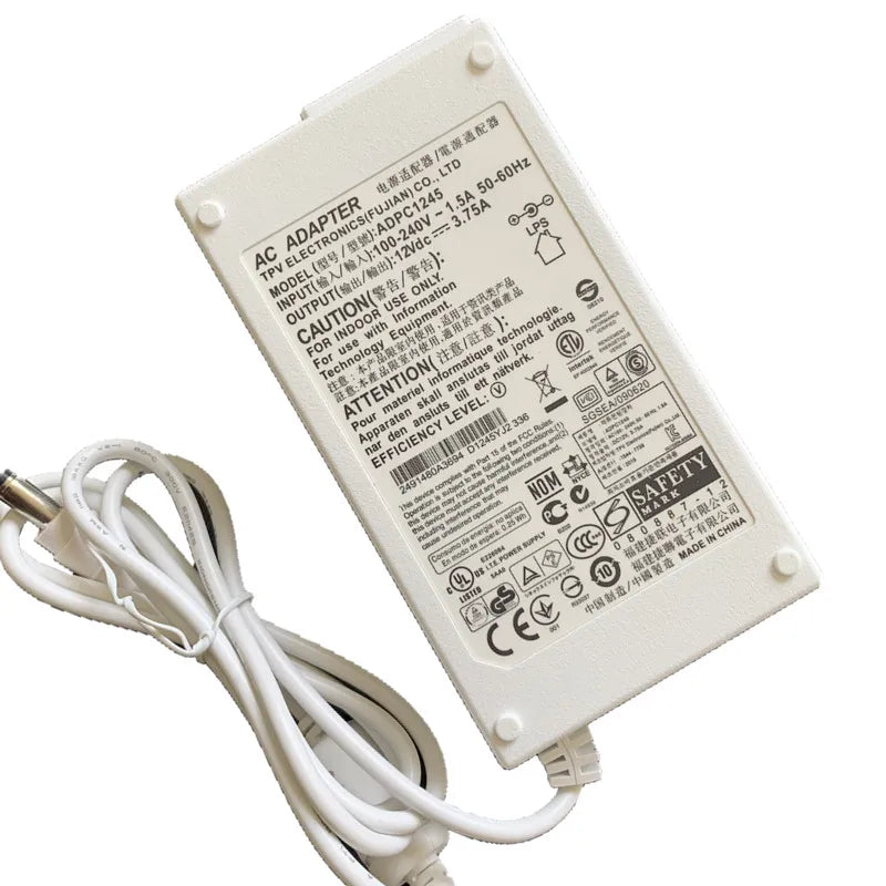 Genuine ADPC1245 12V 3.75A AC Adapter Charger For Philips/AOC 239C4Q 239C4QHSW/00 E2271HDS 227E4QH Power Supply ADPC12416AB