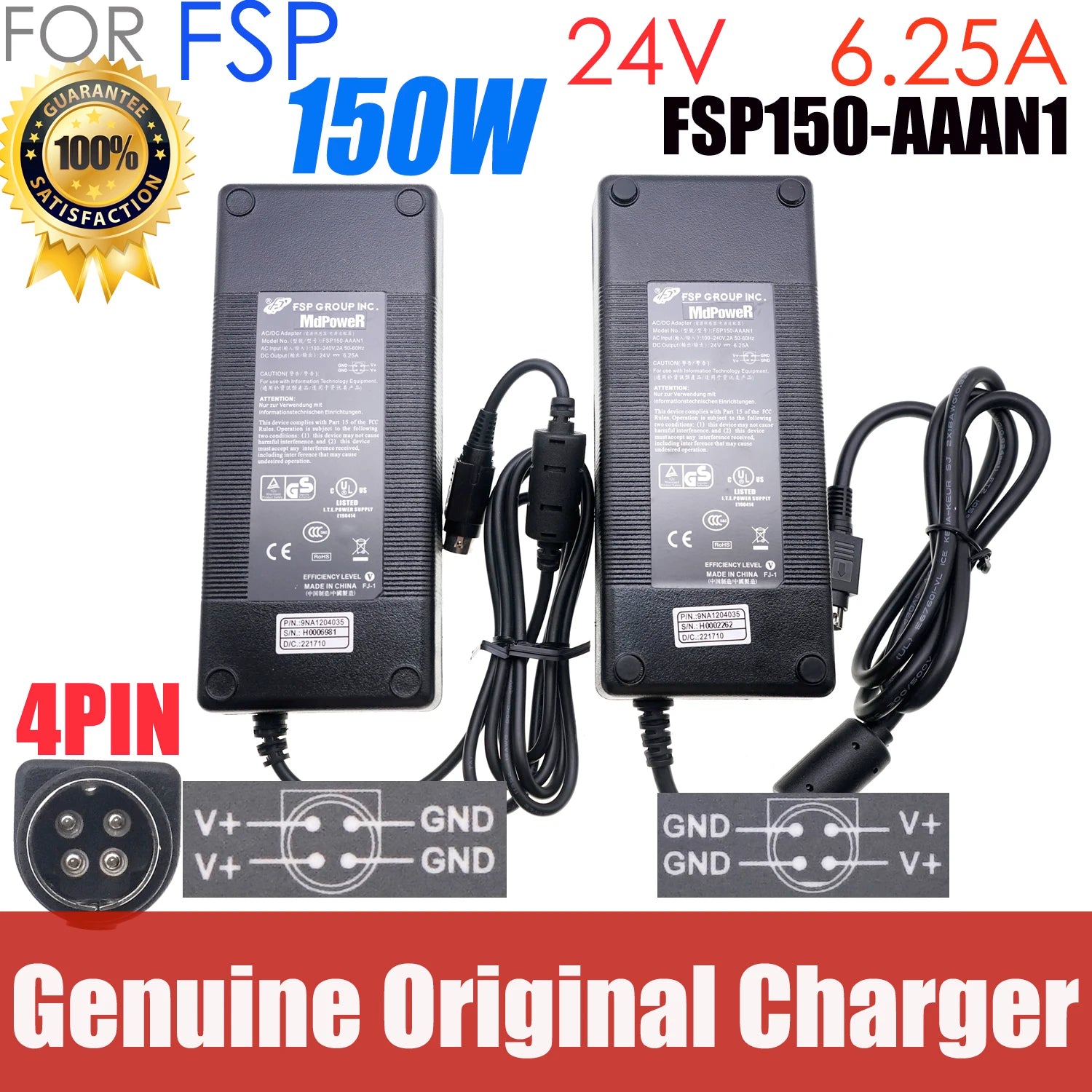 original FSP150-AAAN1 24v 6.25a 150w ac adapter for Fsp laptop adapter charger 4 pin