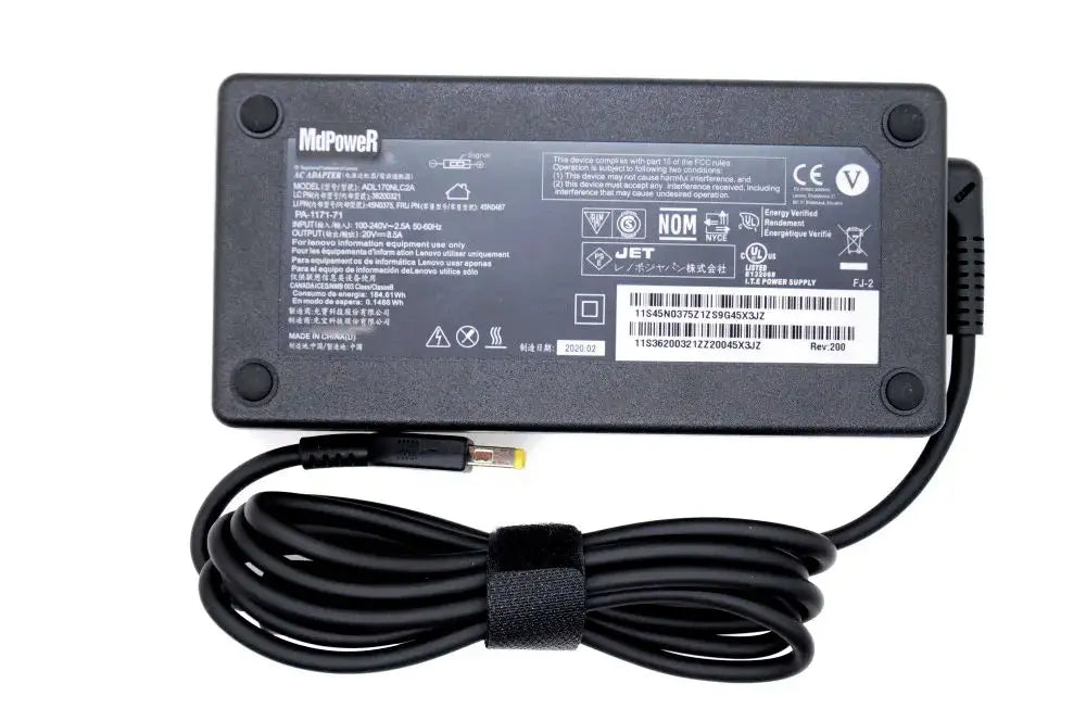Original ADP-170CB B ADP-170CBB 20V 8.5A 170W Laptop Charger for Lenovo ThinkPad T440p W541 AC Adapter ADL170NLC3A ADL170NLC3A