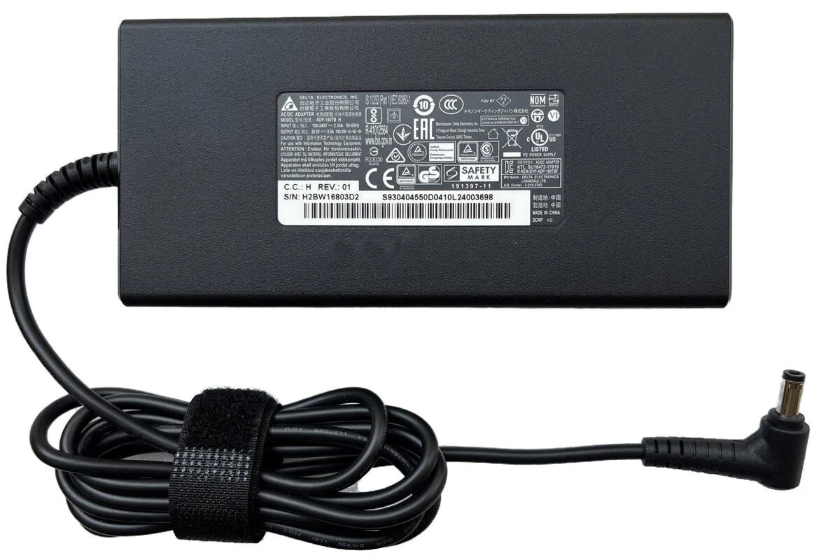 Genuine Delta 180W 20V 9A A180A051P ADP-180TB H AC DC Adapter Charger For MSI GF65 WS66 WS75 GS66 STEALTH 10SE-044 Power Supply