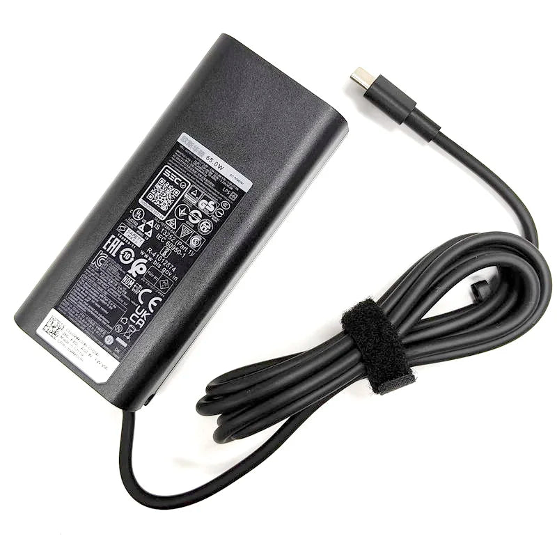 For Dell 65W USB-C Type C Laptop AC Adapter Power Charger 20V-3.25A 5V3A 9V3A 15V3A HA65NM190 LA65NM170 DA65NM170 DA65NM190