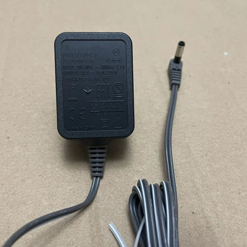 Genuine PNLV226 PNLV226CE 5.5V 500mA Wall AC Adapter Charger for Panasonic Cordless Telephone Power Supply Adaptor PNLV226AG