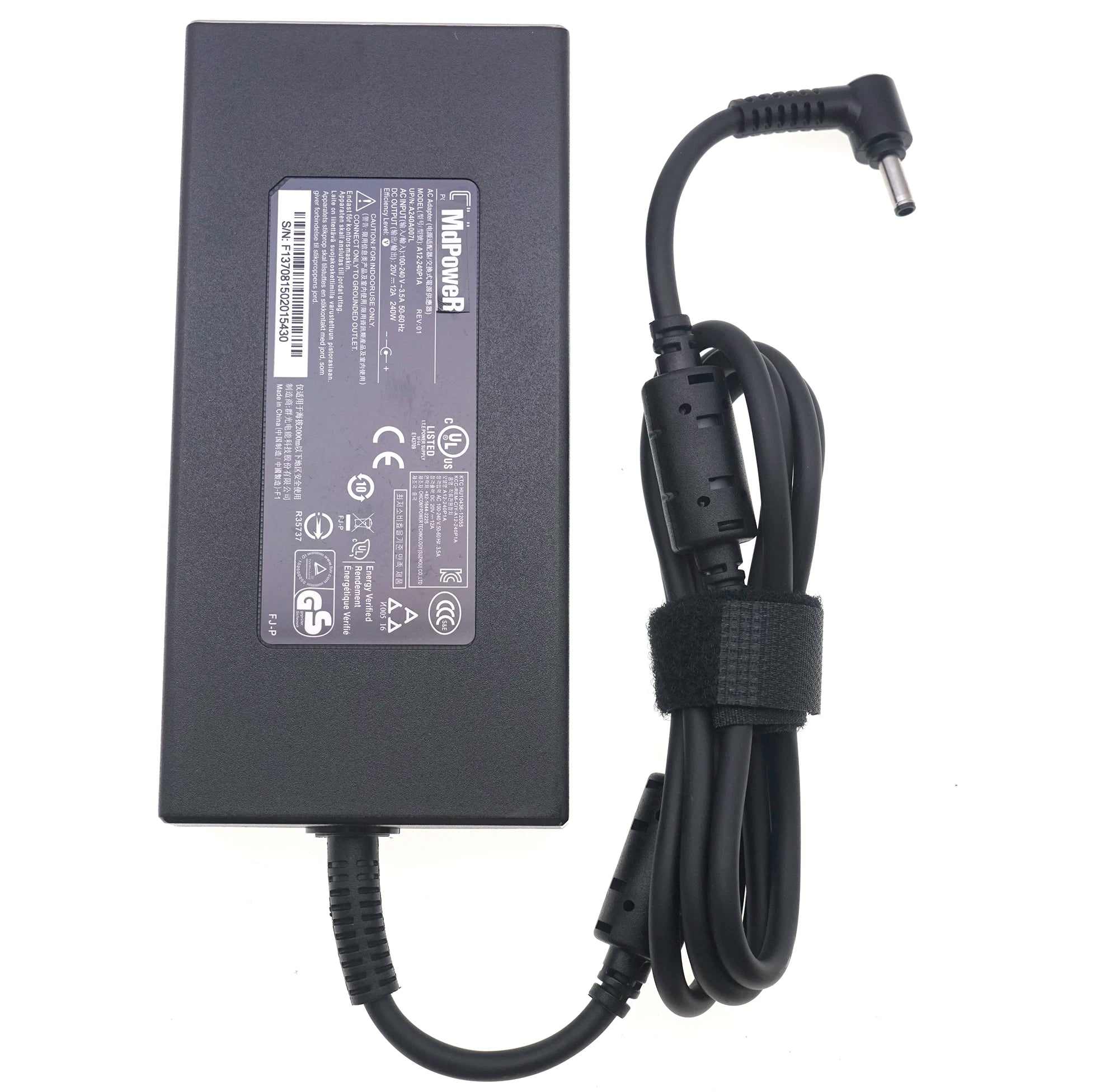 Chicony 20V 12A 240W AC Adapter A20-240P2A for MSI Gaming Laptop Katana GF76 12UG 12UGS 12UGK MS-17L3 GF66 12UE-077 Power supply