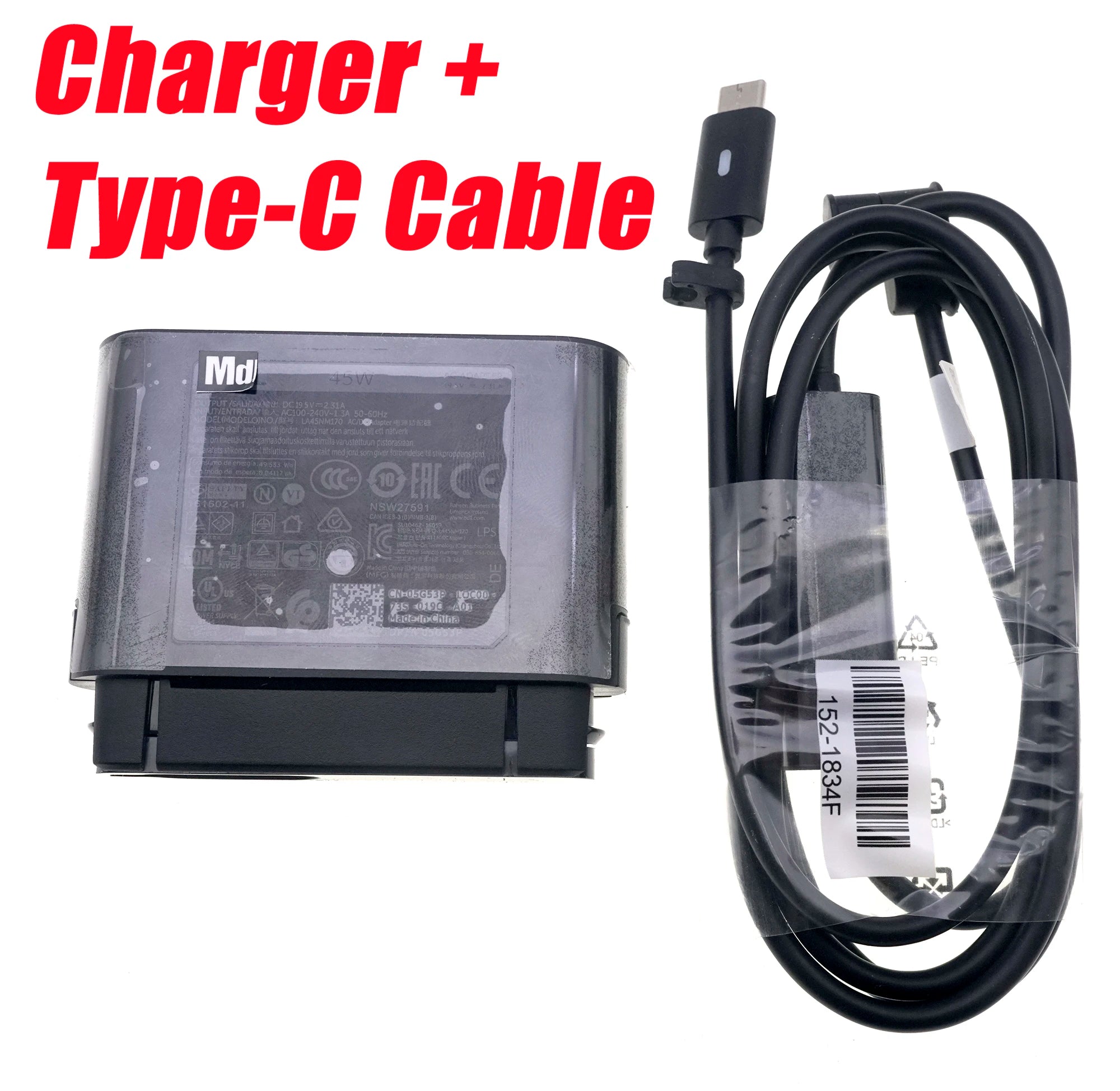 19.5V 2.31A 45W laptop AC Adapter 10000mAh Power bank 43Wh for Dell DP/N:05G53P 0DHPY5 TYPE-C SMP43PH170 LA45NM170 PH45W17-BA