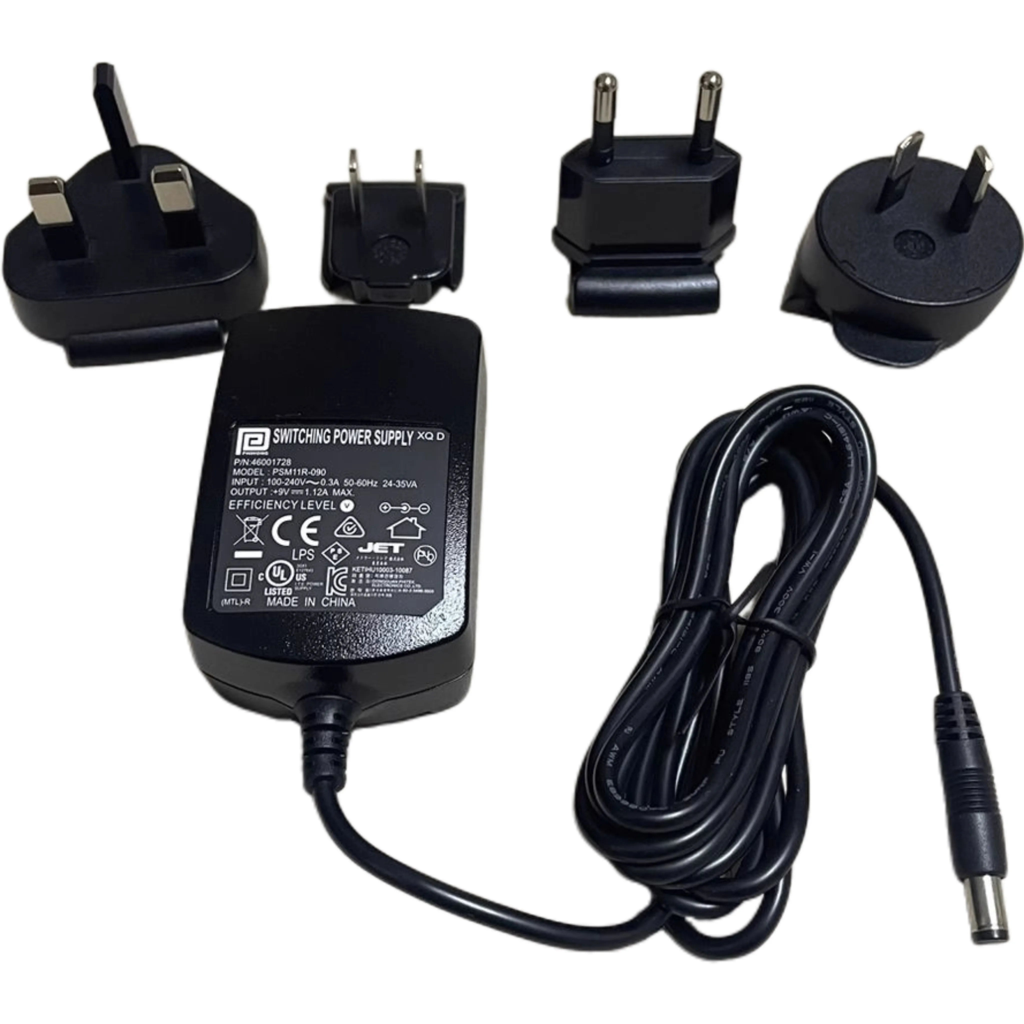Genuine PHIHONG Switching Power Supply PSM11R-090  9V 1.12A AC DC Adapter Charger For METTLER Scales