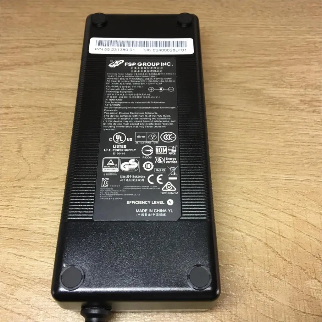 Genuine 12V 12.5A FSP AC Adapter charger for QNAP TS-409 TS-412 TURBO NAS Dynamic ELO 15A1 Touch Monitor FSP150-AHA CTS EX90