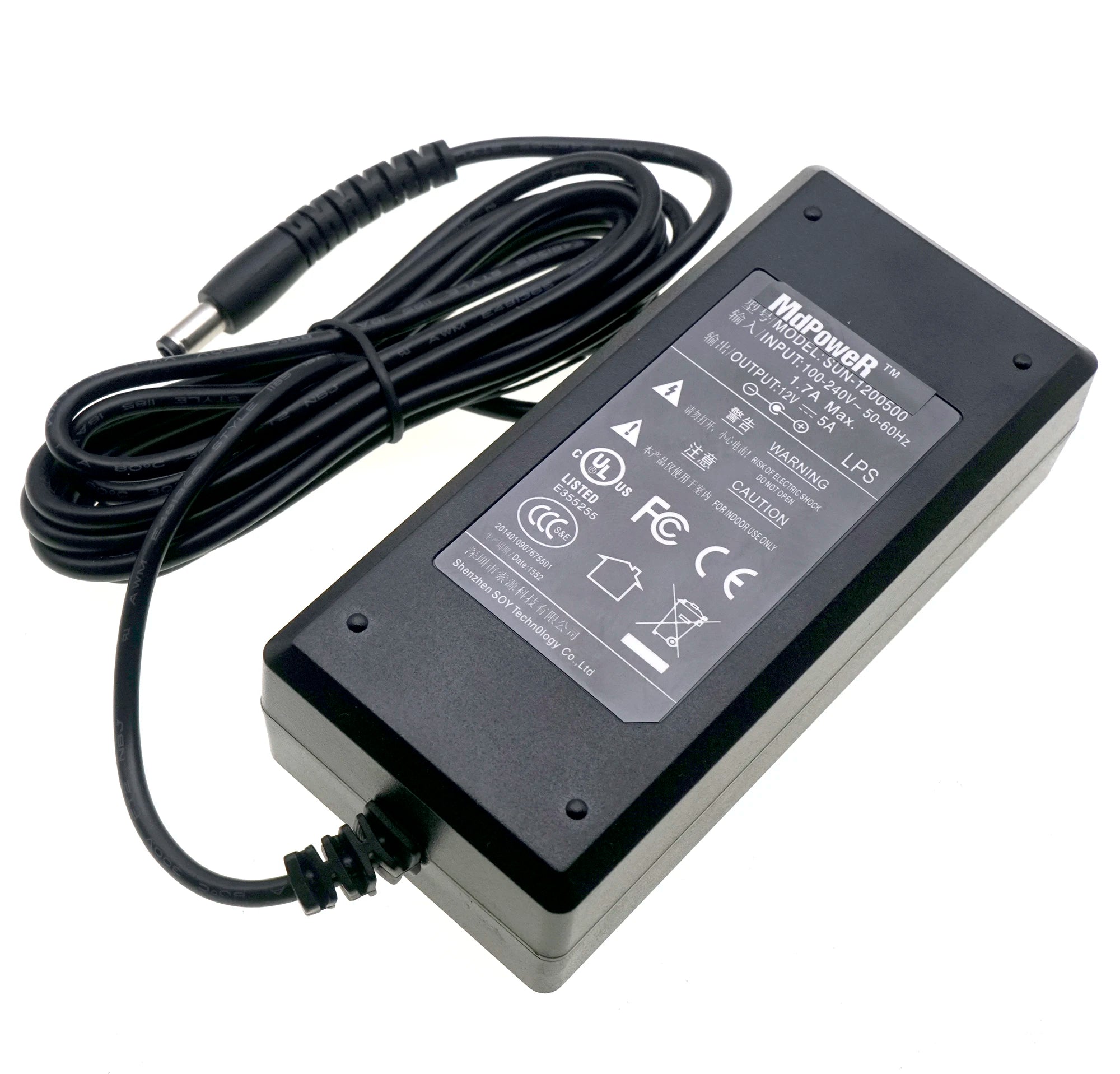 Genuine Switching Adapter Charger For MSI Optix AG32C AG32CQ 32” LED Monitor Power Supply 12V 5A 4A 60W SOY-1200500/ SUN-1200500