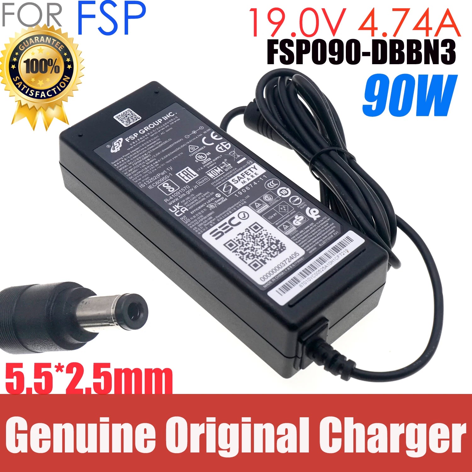 FSP 90W Original AC Adapter Switching Power Supply FSP090-DIEBN2 FSP090-ABAN2 FSP090-DBBN3 19V 4.74A 90W 5.5*2.5mm FSP090-BMAB1