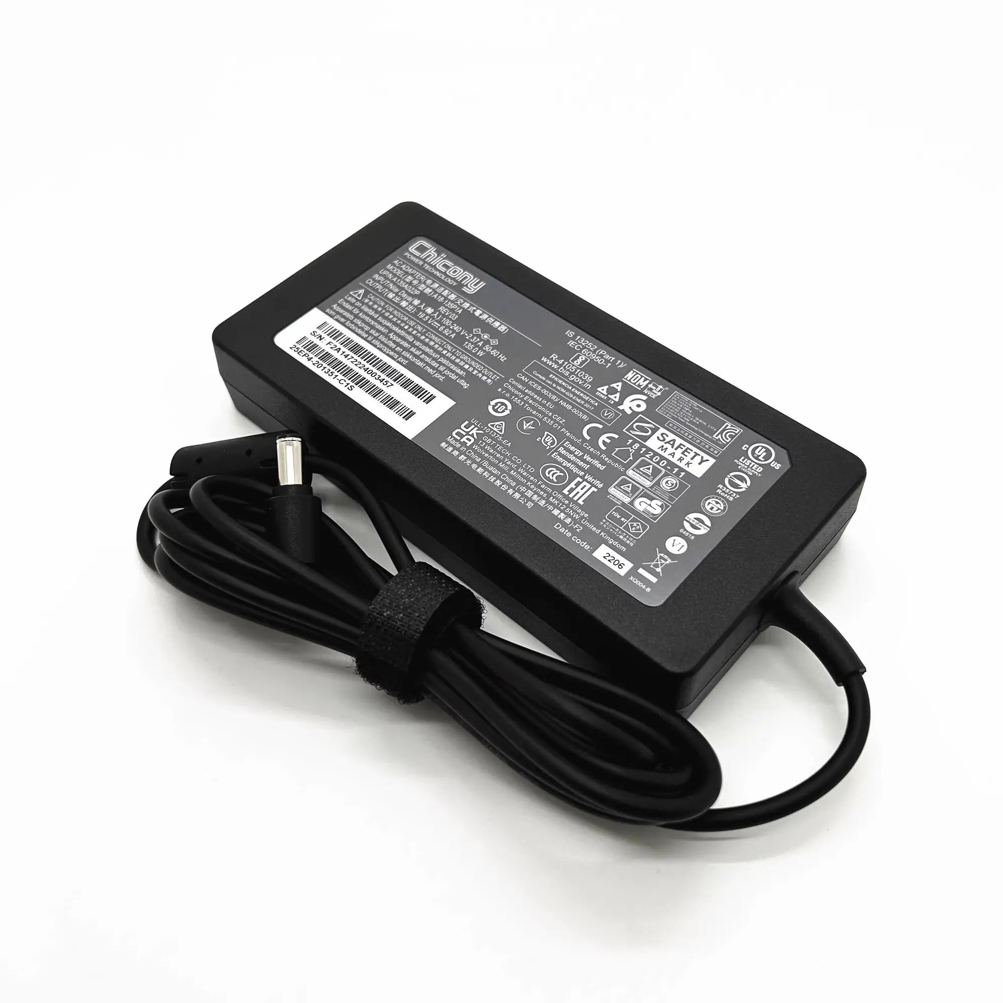 Original A18-135P1A A135A022P Chicony 19.5V 6.92A 135W  AC Adapter Charger 5.5x2.5mm For MSI Laptop Power Supply Genuine OEM